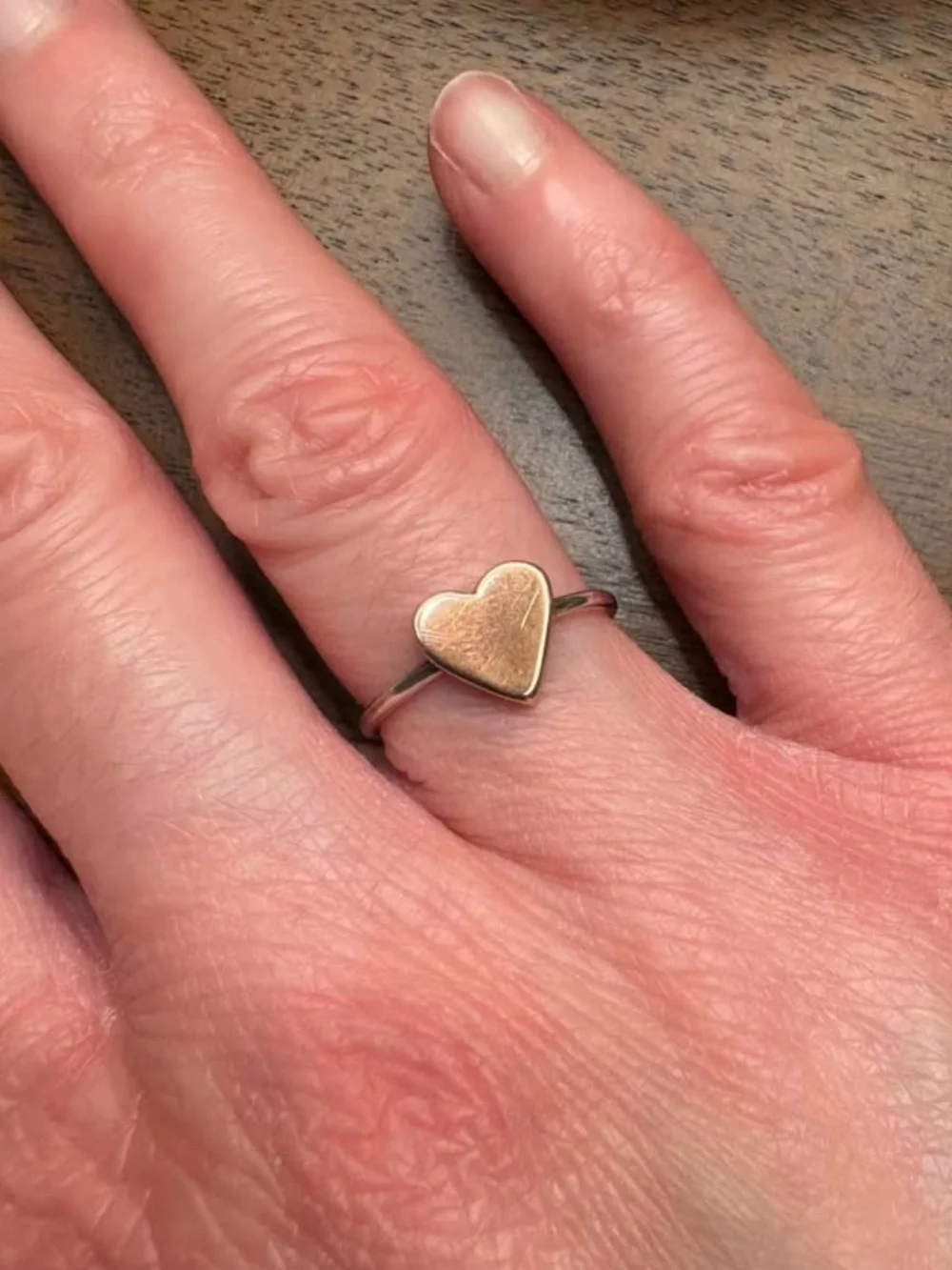 Dainty Copper Heart Ring